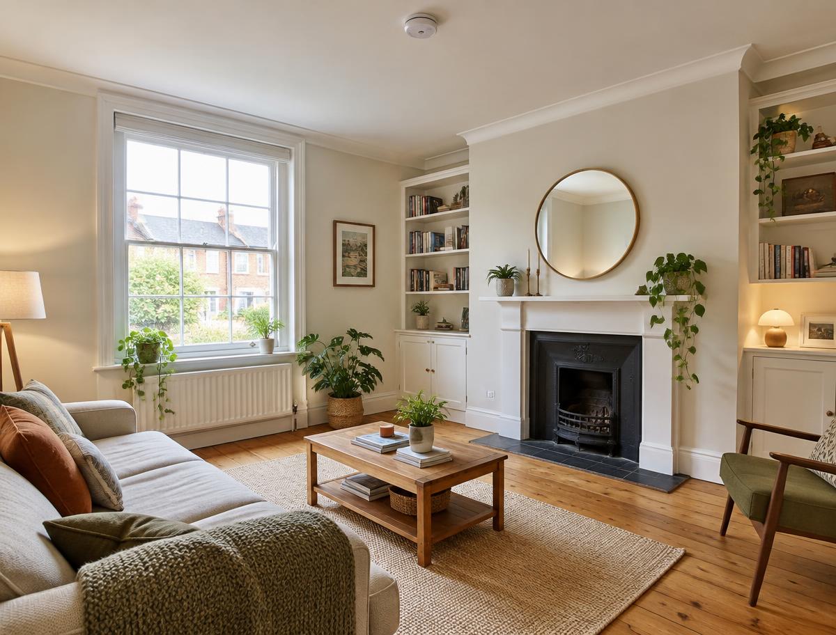 Bright, safe rental living room